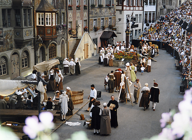 Die Kulisse des Städtchens Stein am Rhein verleiht dem Historienspiel einen besonderen Reiz.